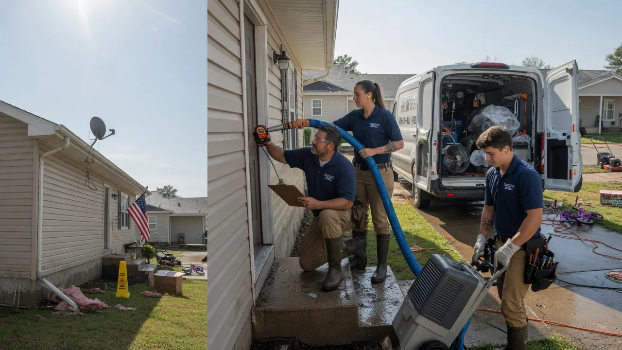 Ceiling Water Damage Restoration in Delhi, LA near me